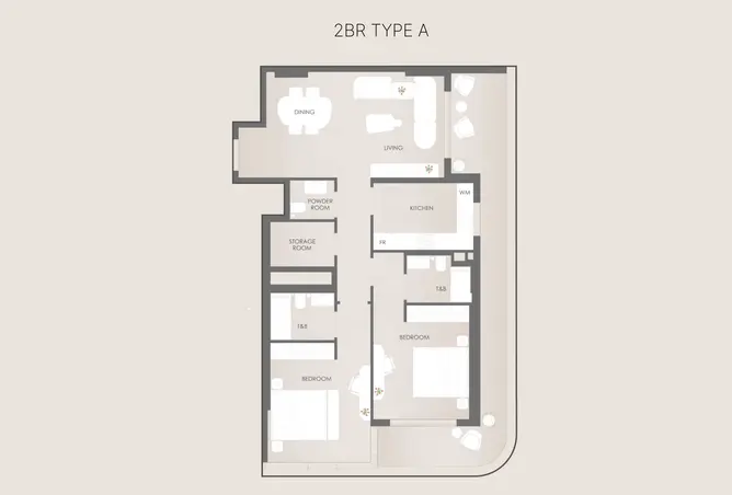 Lunara Residence — 2BR floor plan