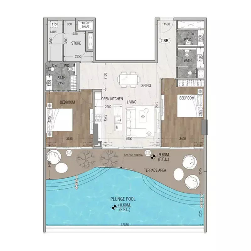 صورة مخطط ارضية الوحدة