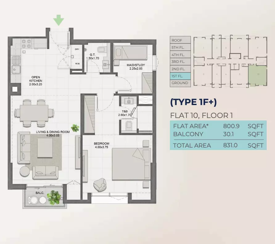 Unit floor plan image