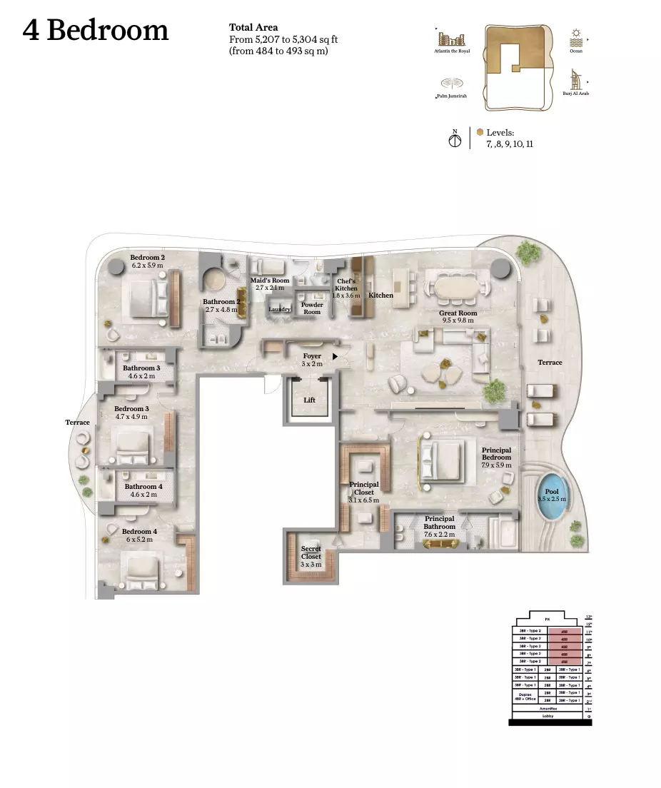 Unit floor plan image