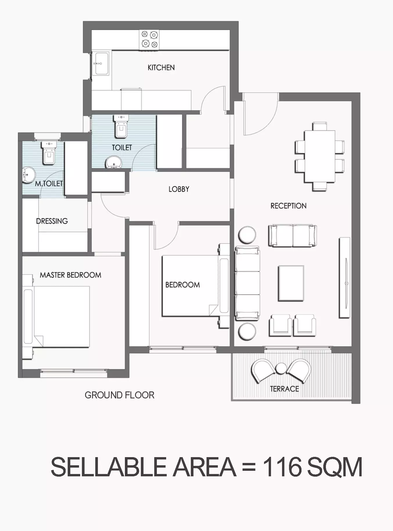 صورة مخطط ارضية الوحدة