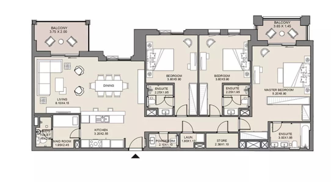 Jadeel at Madinat Jumeirah Living By Meraas Holding B11-Type A2, Level 6, Unit No-610, 3 beds