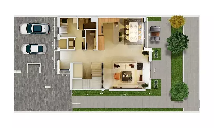 صورة مخطط ارضية الوحدة