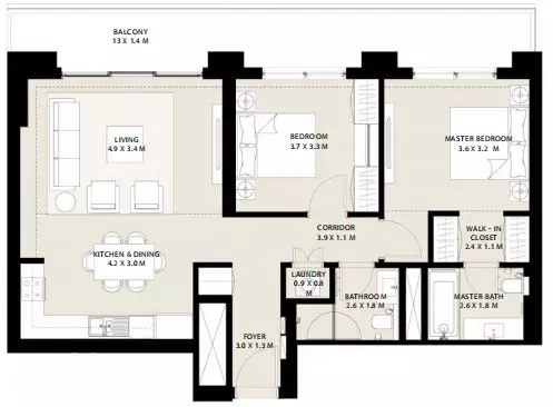 Park Field Type 2.2, 2 beds