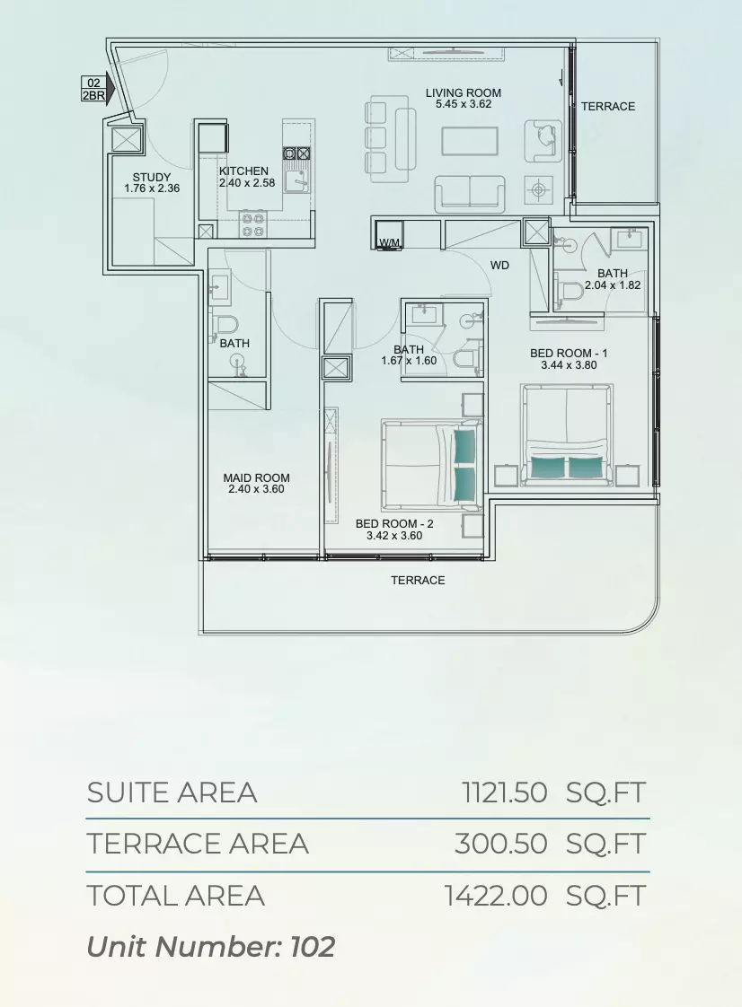 صورة مخطط ارضية الوحدة