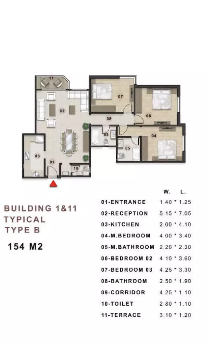 صورة مخطط ارضية الوحدة