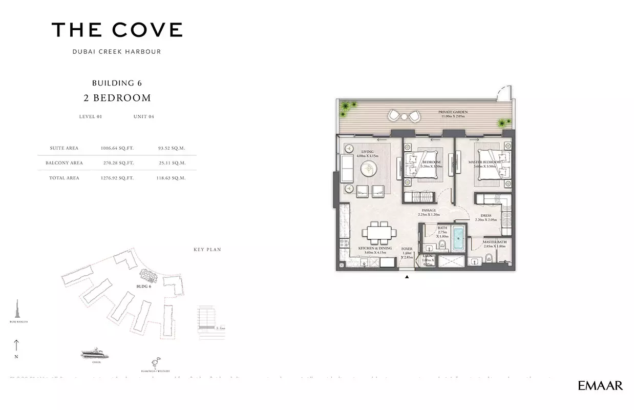 The Cove Phase 2 By Emaar Building 6 - Level 01, Unit 04, 2 beds