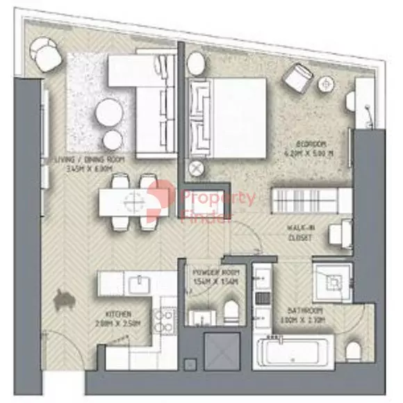 The Address Residences Dubai Opera T2-Unit 08, 1 bed