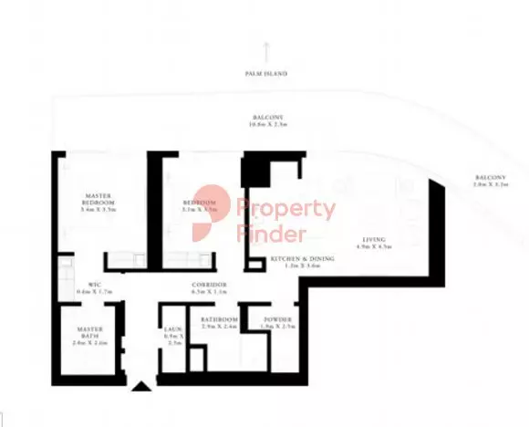 Grand Bleu Tower Unit 01 - Mezzanine, 2 beds