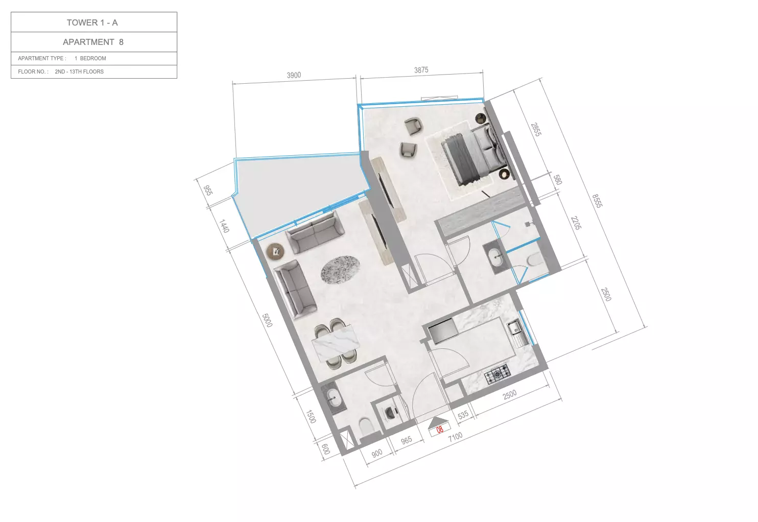 صورة مخطط ارضية الوحدة