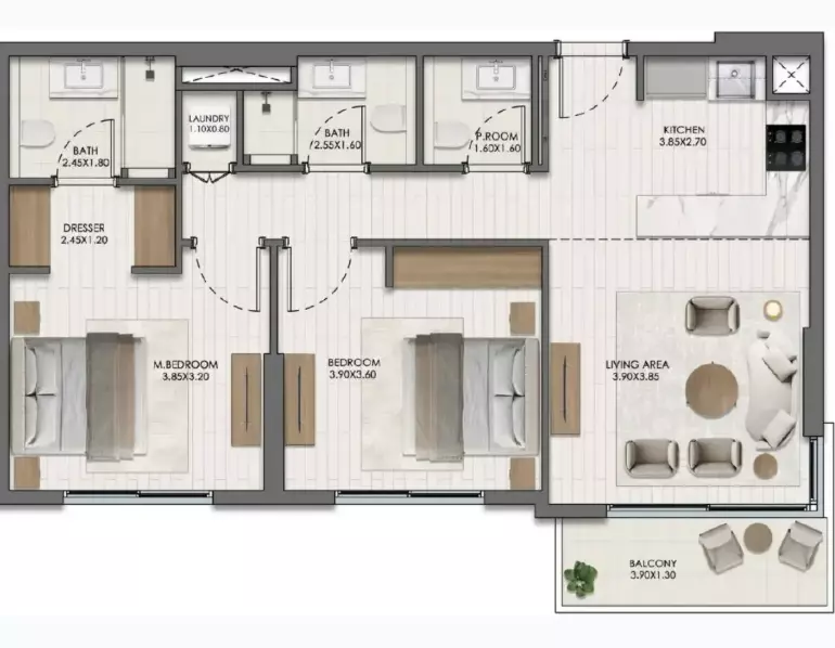 صورة مخطط ارضية الوحدة