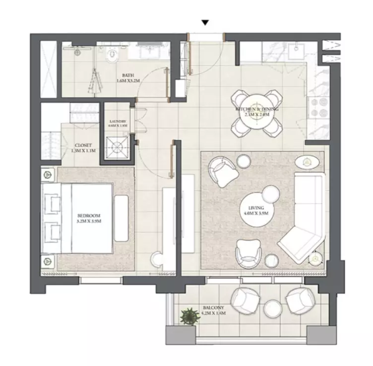 Cedar Creek Beach B2-Level 2-7, Unit 06, 1 bed