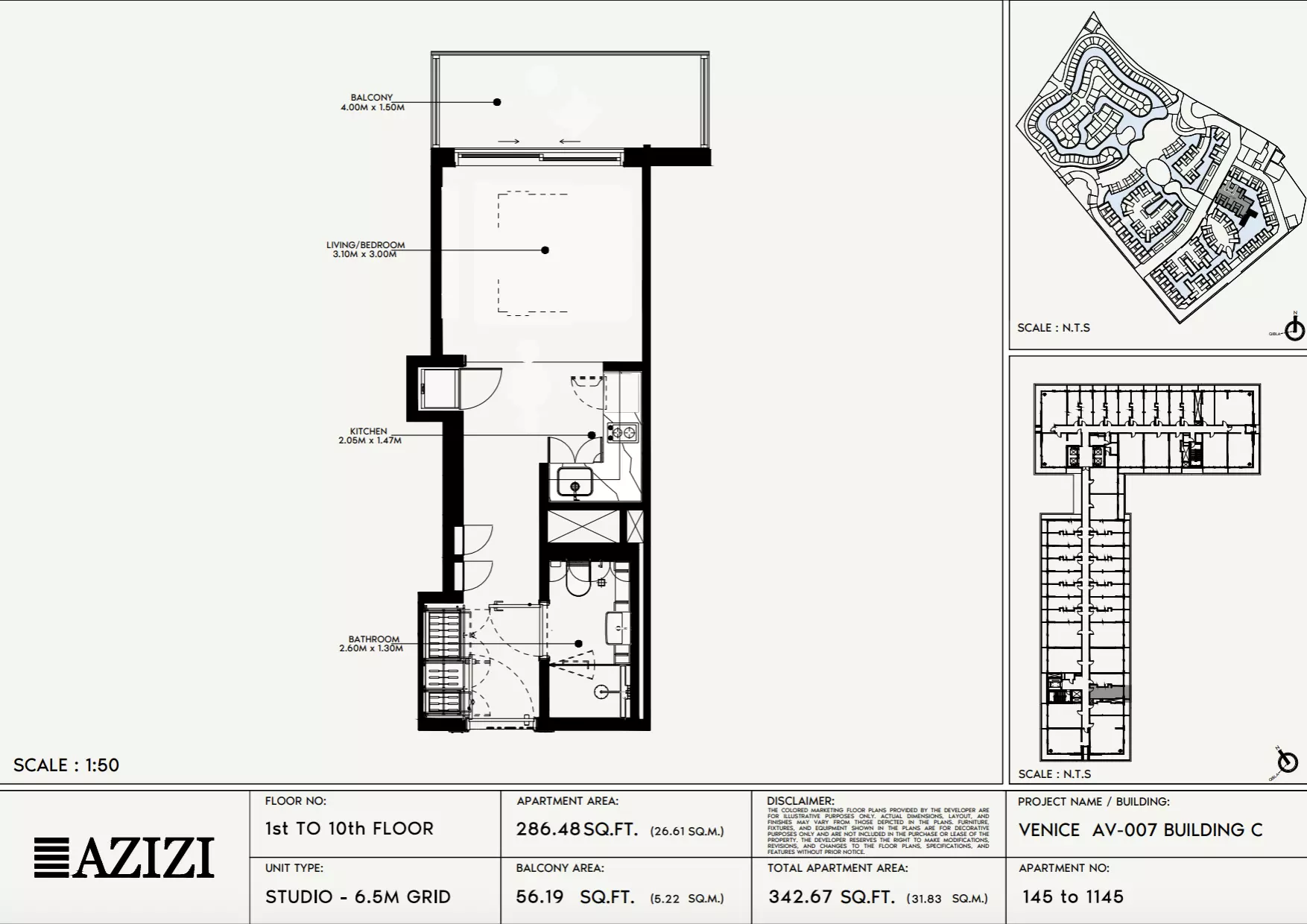 Azizi Venice 7 Type 145-Building C, studio