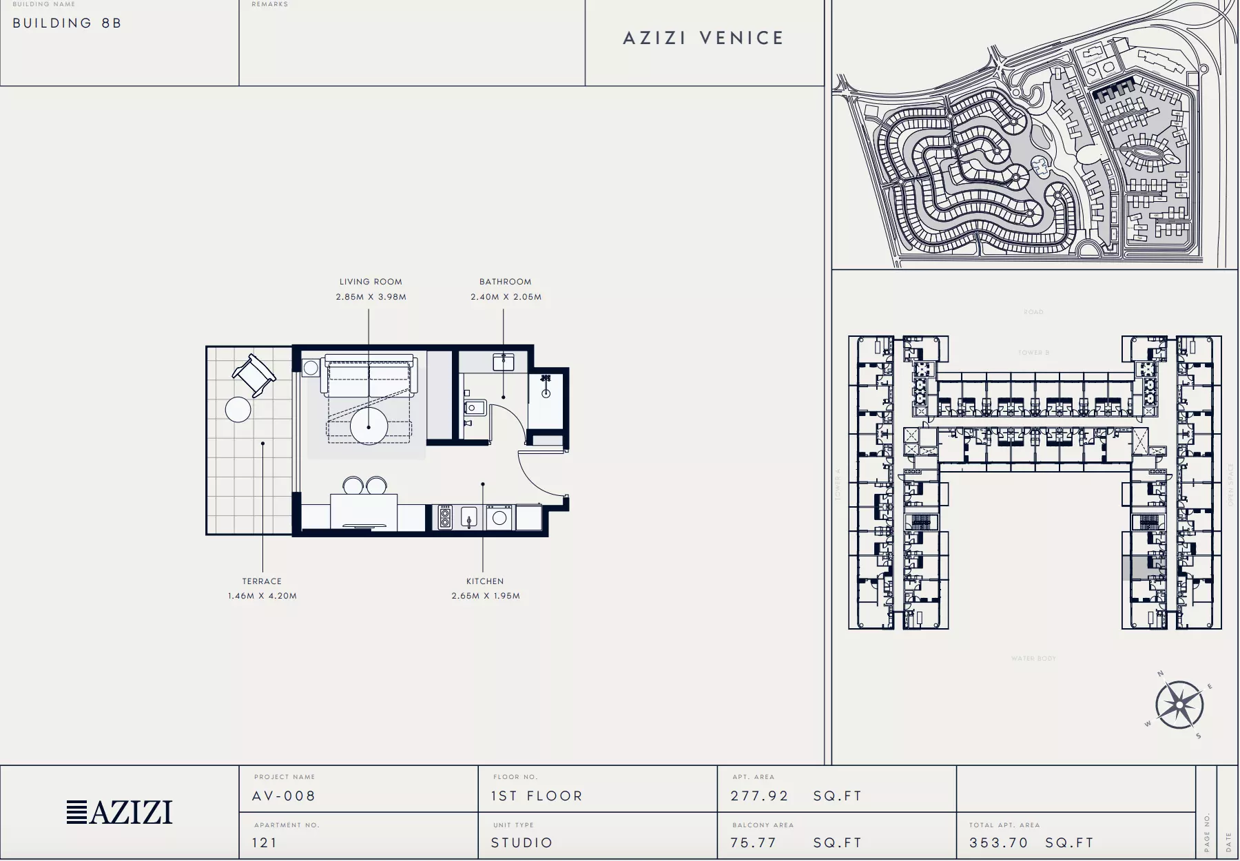 Azizi Venice 8 Type 121-Building B, studio