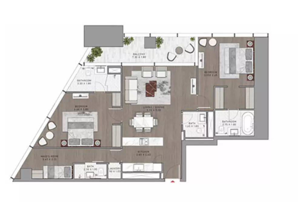 Safa Two Type 25, 2 beds