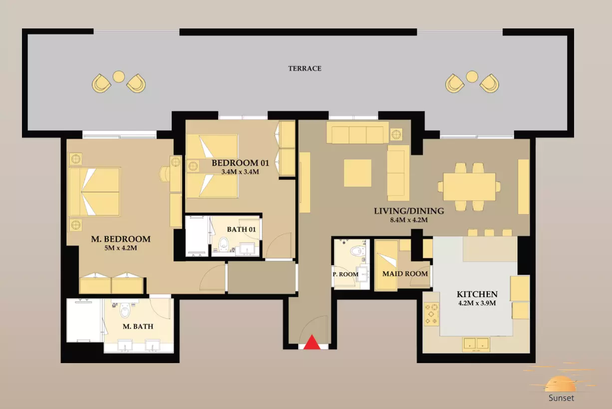 صورة مخطط ارضية الوحدة