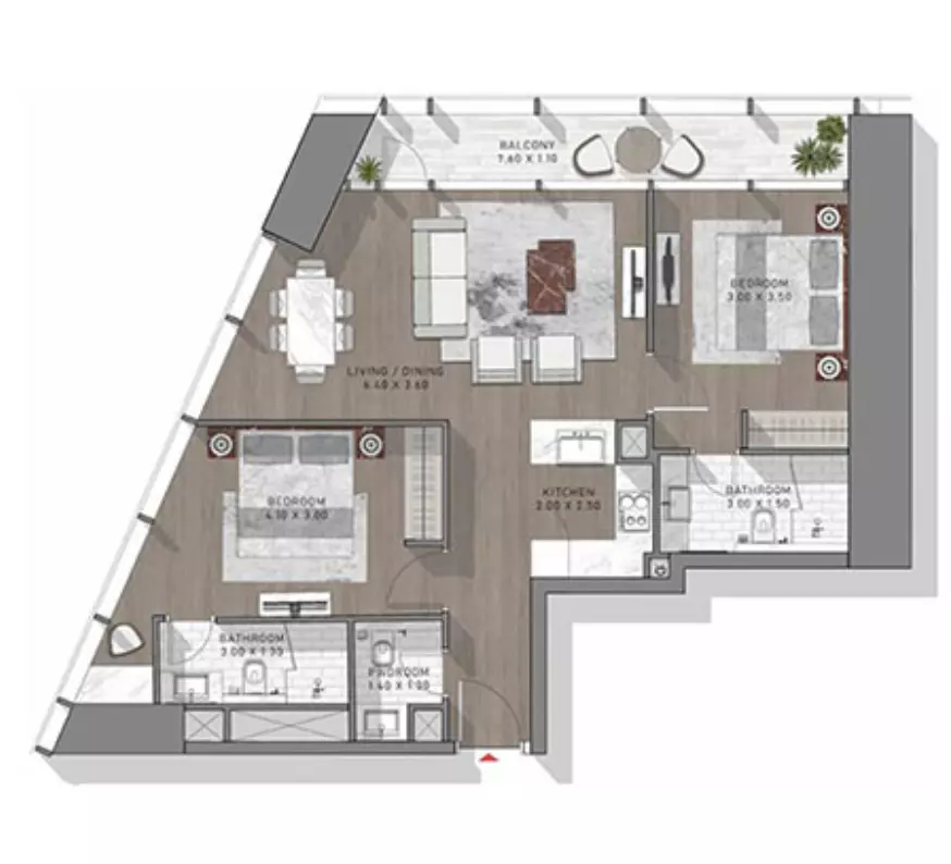 Safa Two Type 10, 2 beds