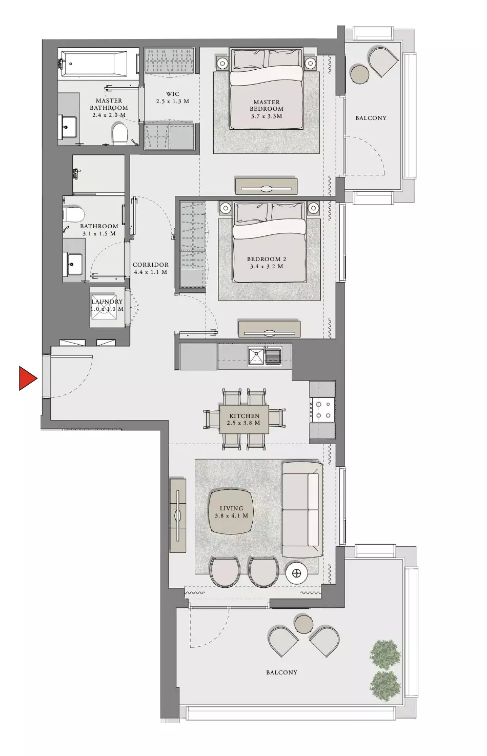Creek Beach Lotus Unit 06, Level 02-06 Building 1, 2 beds