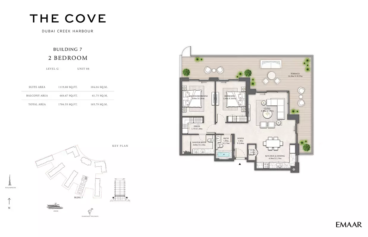 The Cove Phase 2 By Emaar Building 7 - Levels G, Unit 08, 2 beds