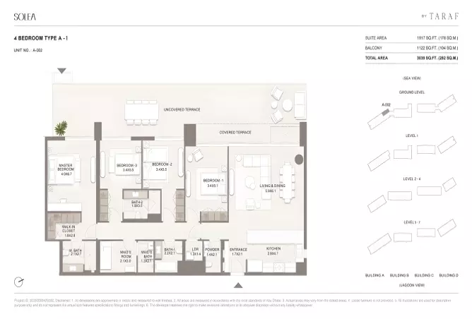Solea by Taraf — 4BR floor plan