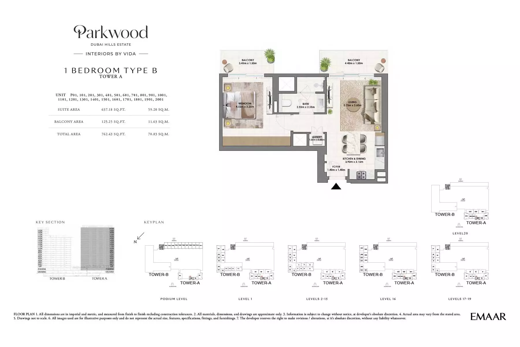 Parkwood — 1BR floor plan