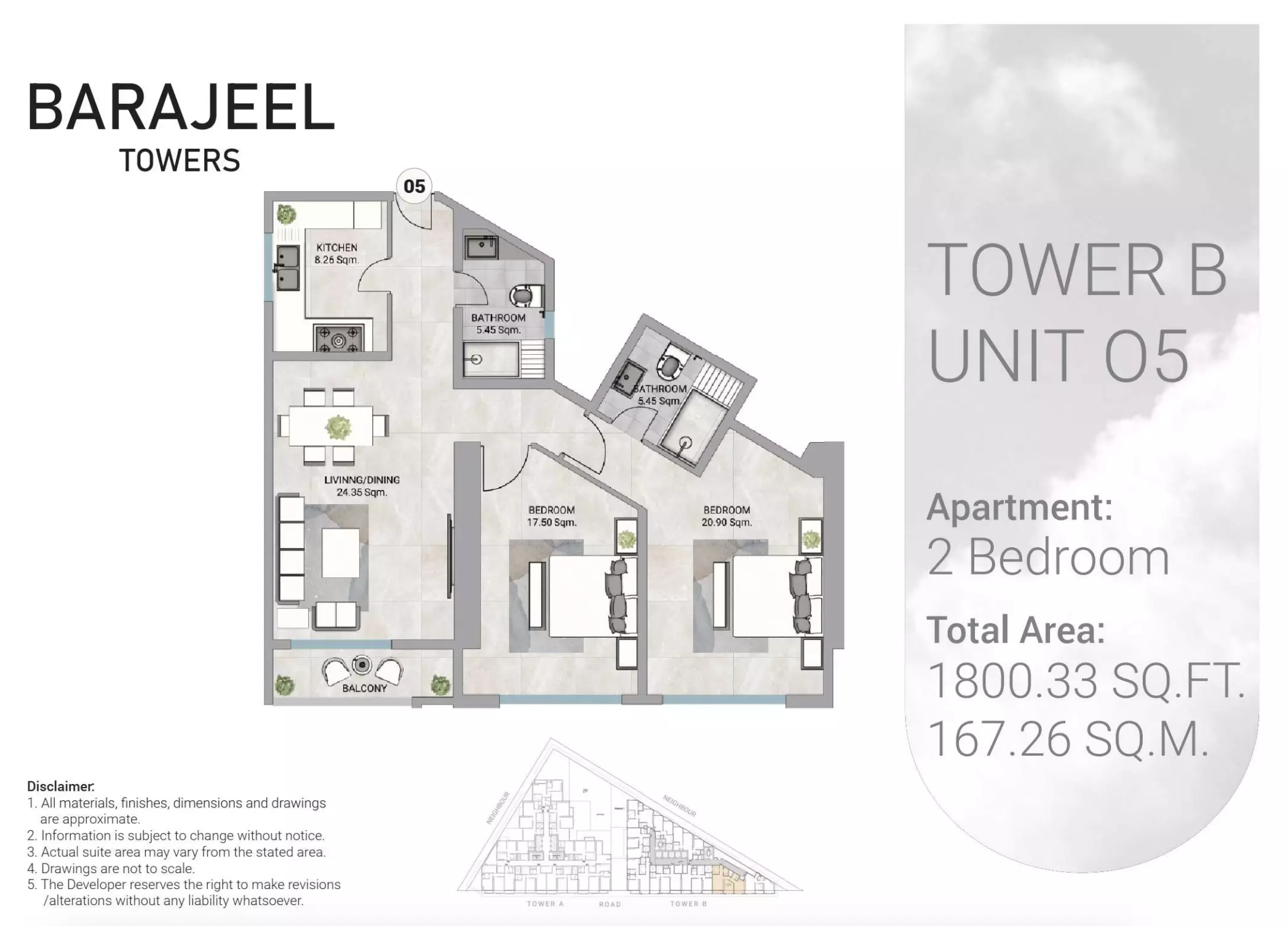 Barajeel Towers - Type 05-Tower B Floor Plan