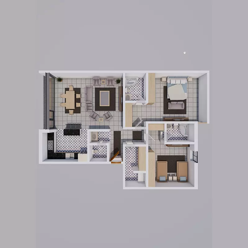 صورة مخطط ارضية الوحدة