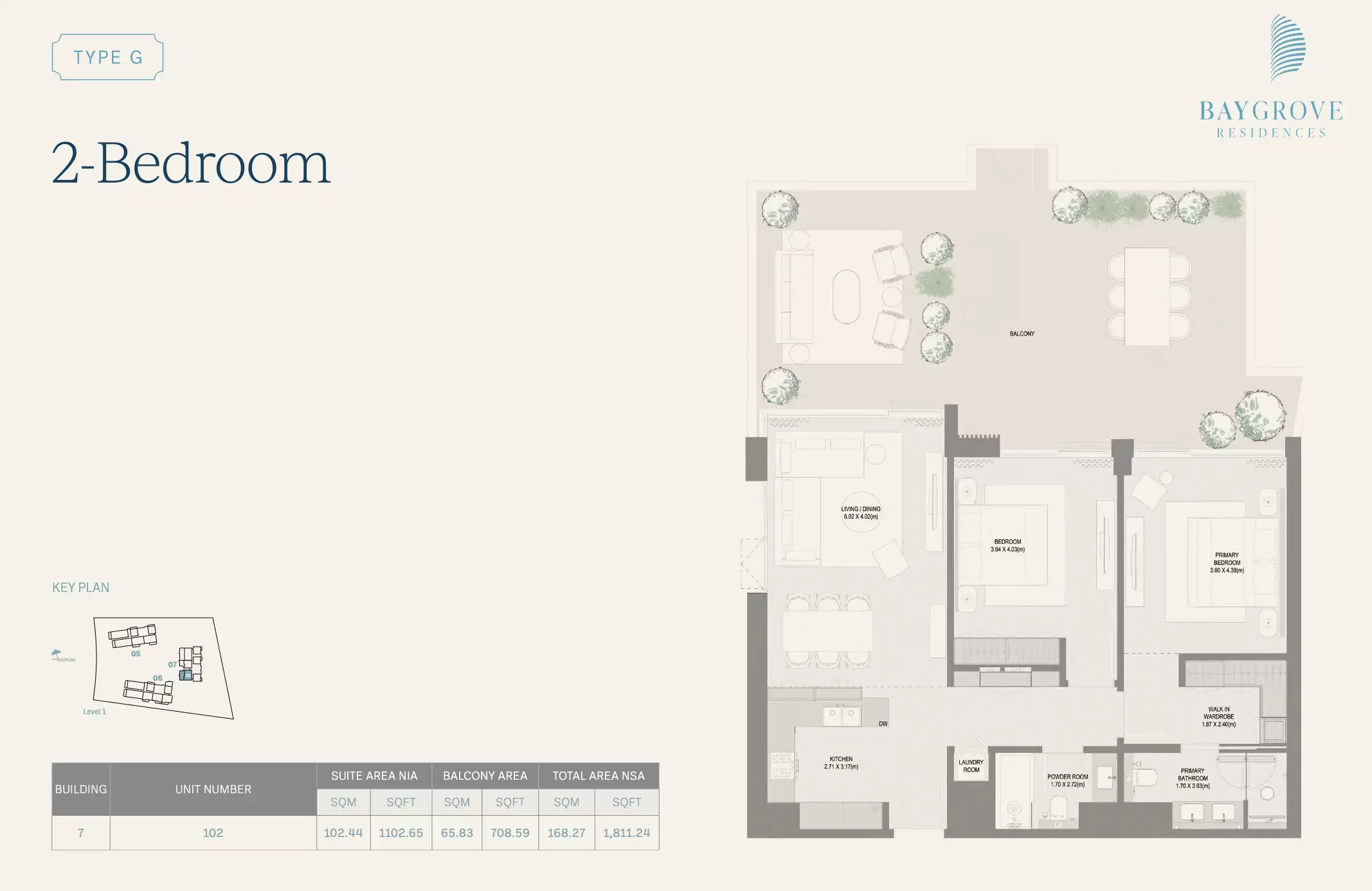 Bay Grove Residences Phase 3 Type G | 2-Bedroom, 2 beds