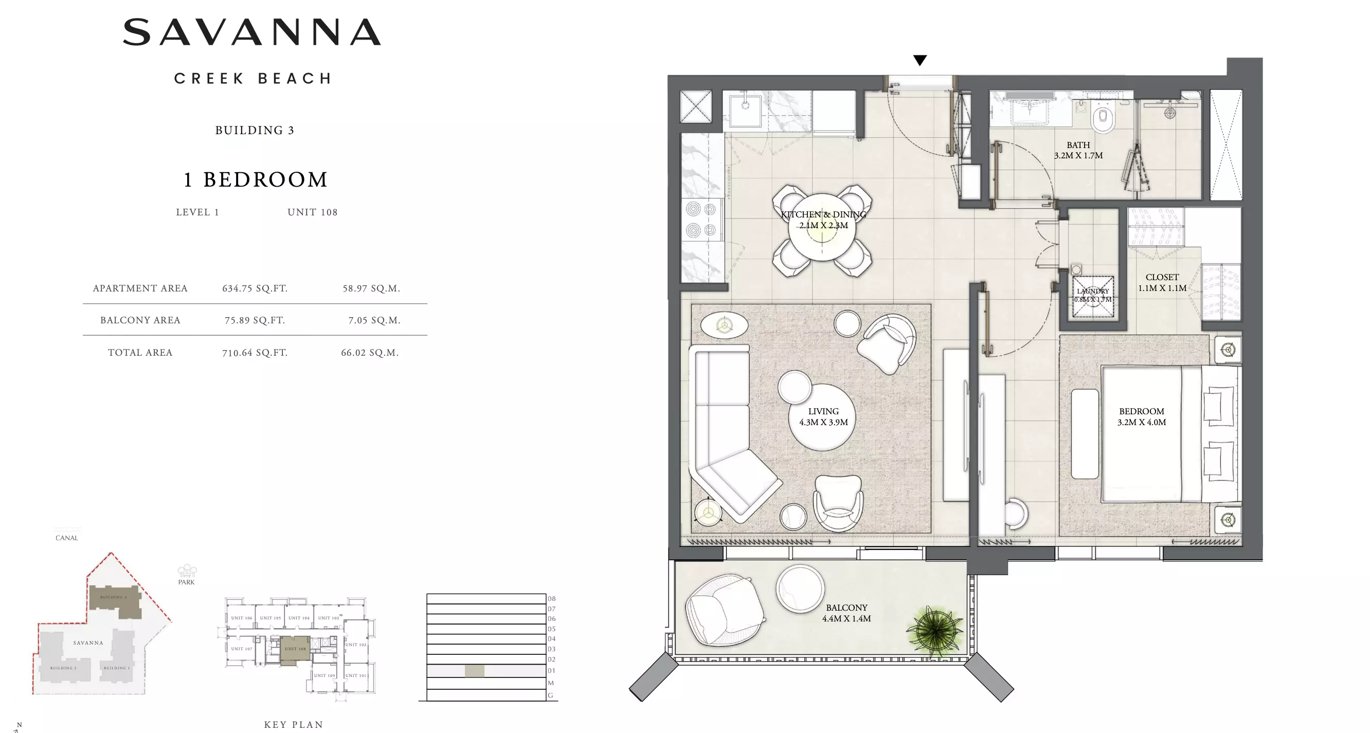Savanna Level 1 - Unit 108, 1 bed