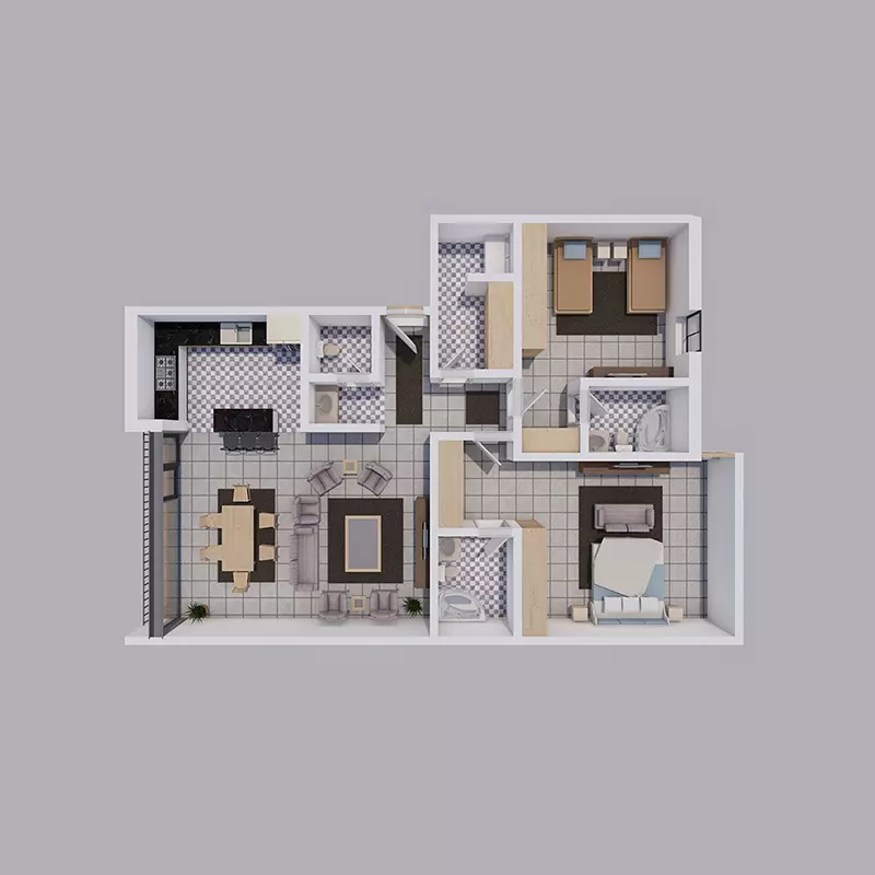 صورة مخطط ارضية الوحدة