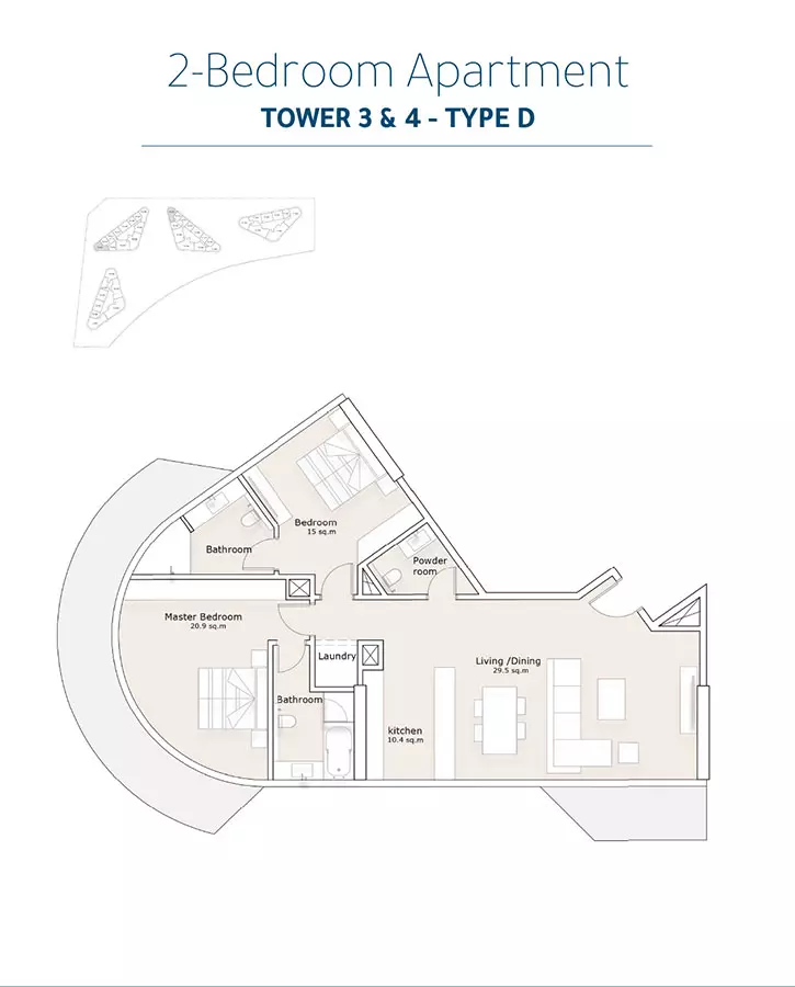Sea La Vie - Tower 3 & 4 - Type D Floor Plan