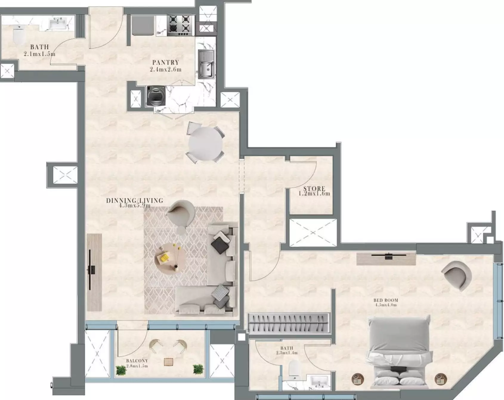 صورة مخطط ارضية الوحدة