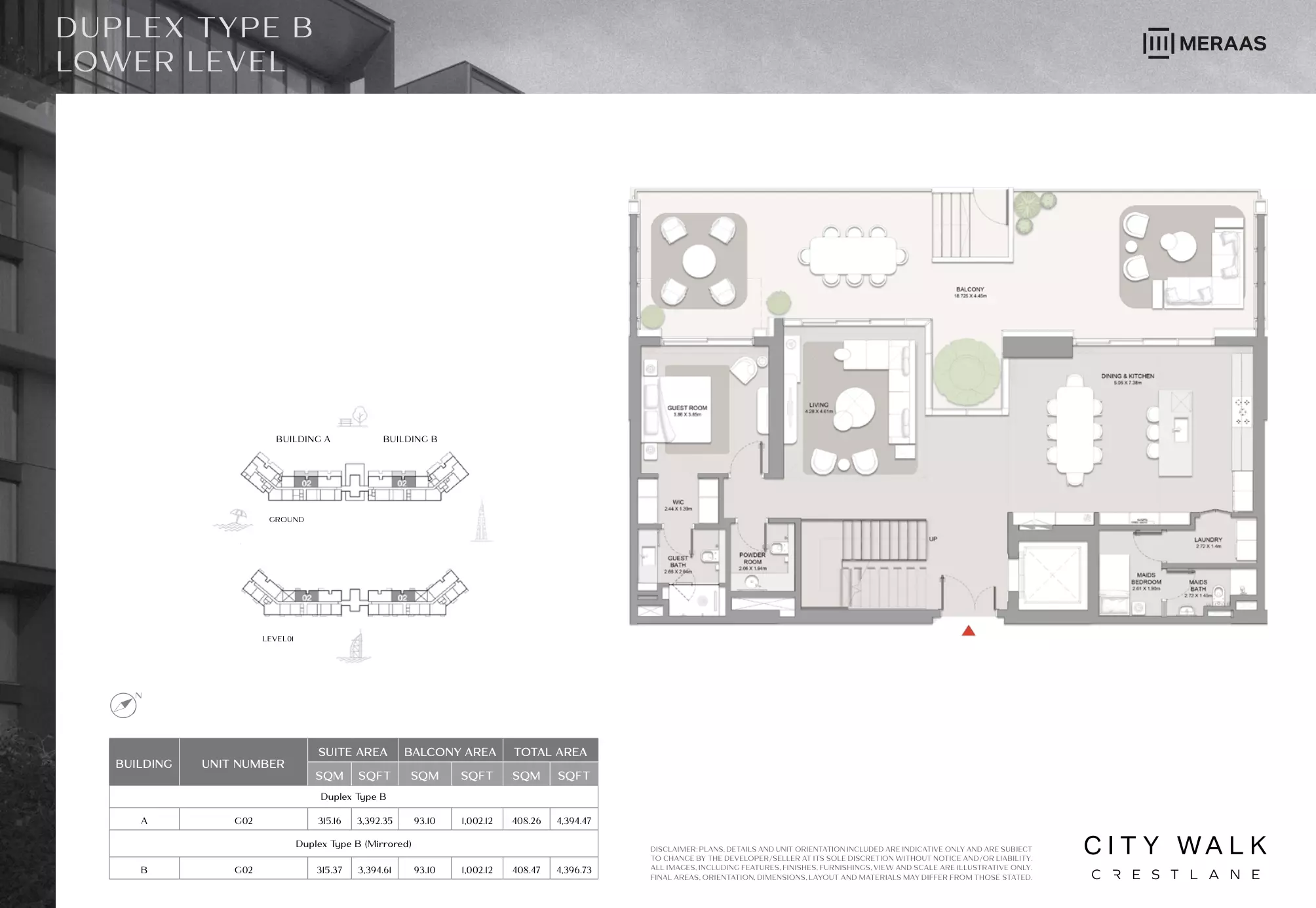 City Walk Crestlane Type B Duplex Mirrored, 4 beds