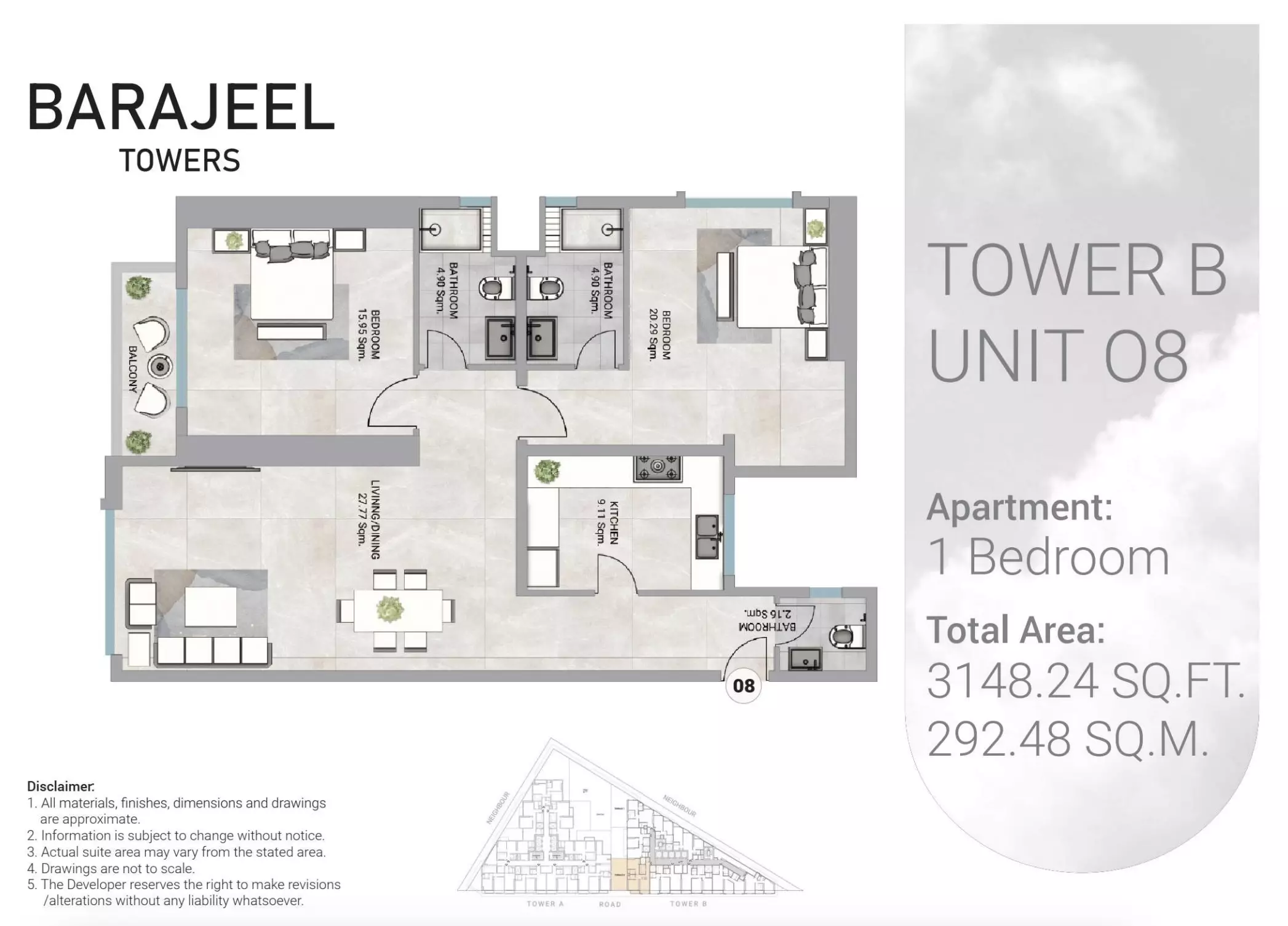Barajeel Towers - Type 08-Tower B Floor Plan