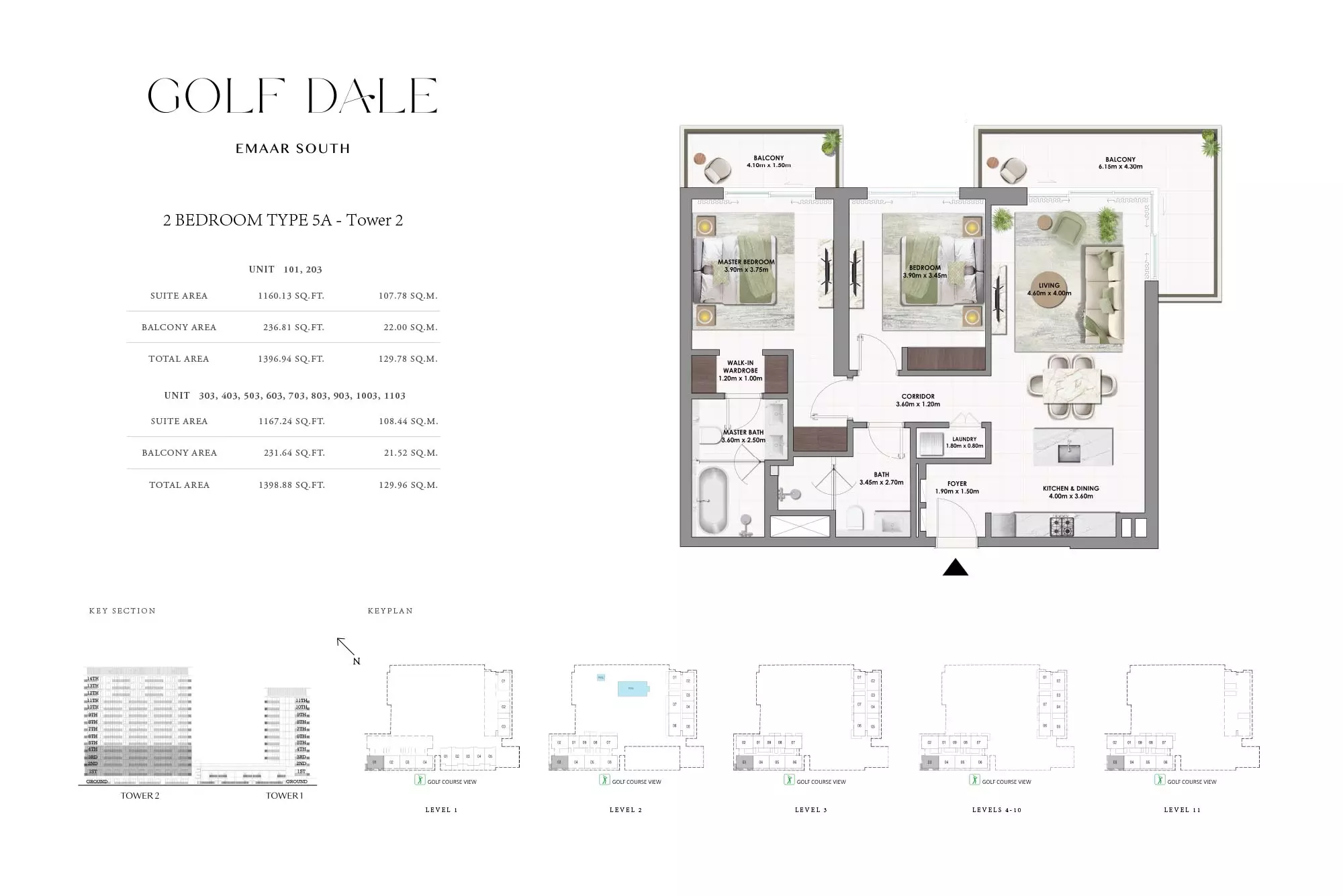 Golf Dale Type 5A-Tower 2, 2 beds