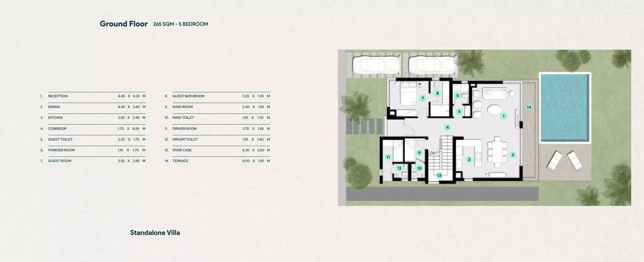 صورة مخطط ارضية الوحدة