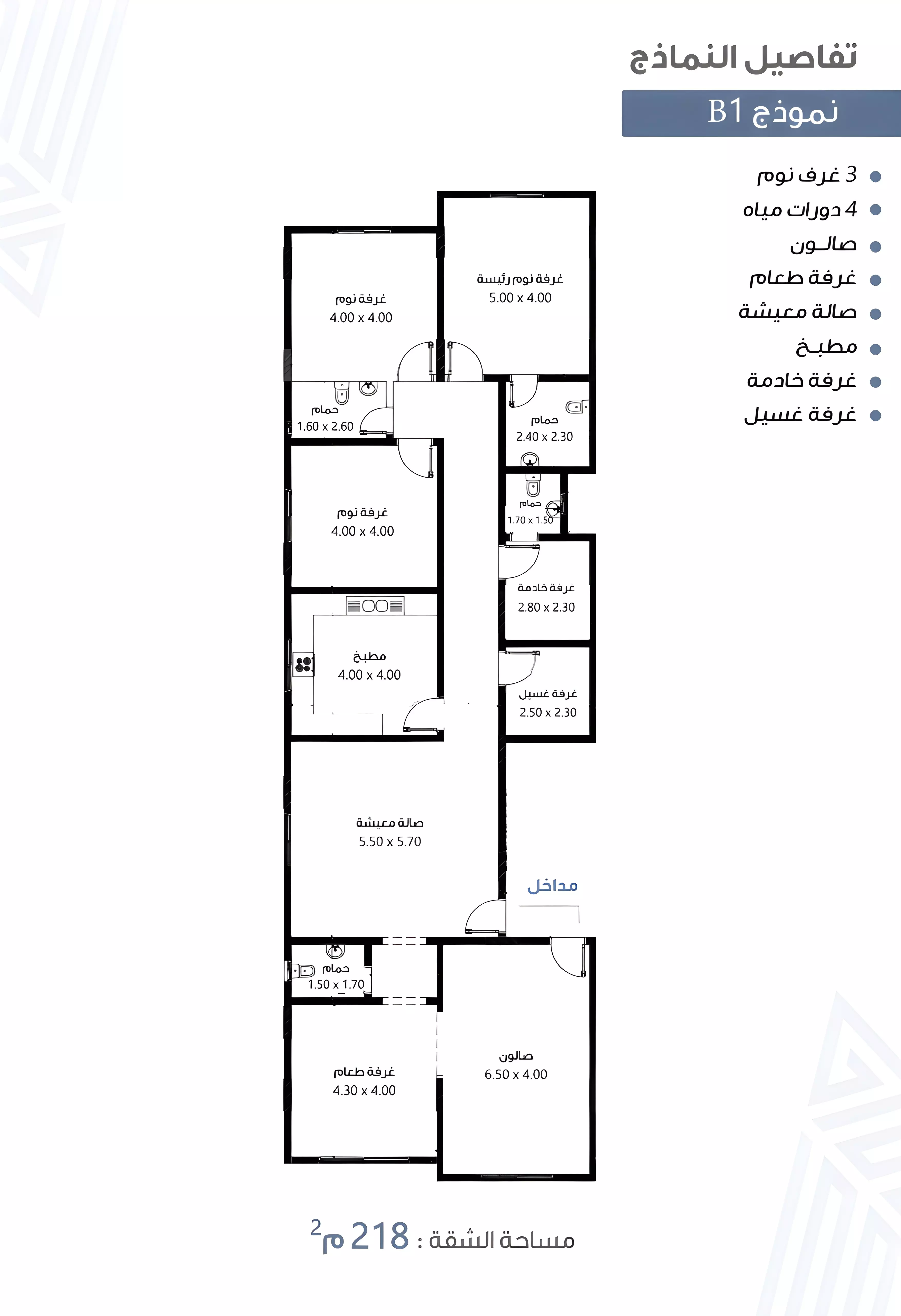 صورة مخطط ارضية الوحدة