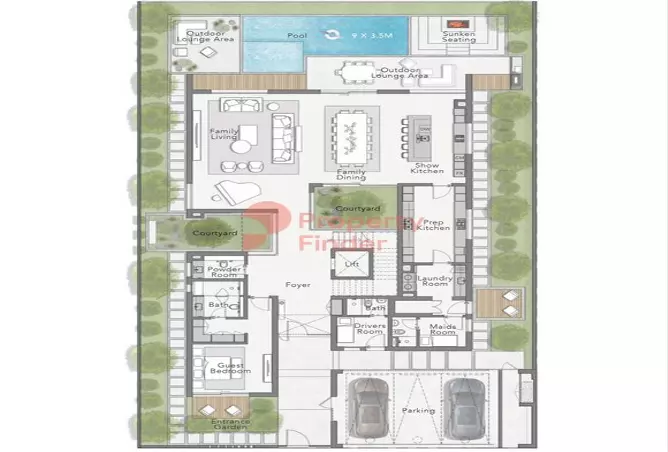 The Waterside Villas By Ellington — 5BR floor plan