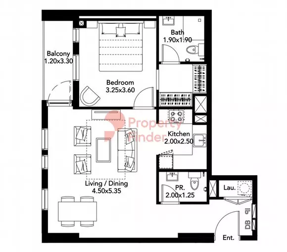 Midtown Noor Type-A Level-2-9 Building 4, 1 bed