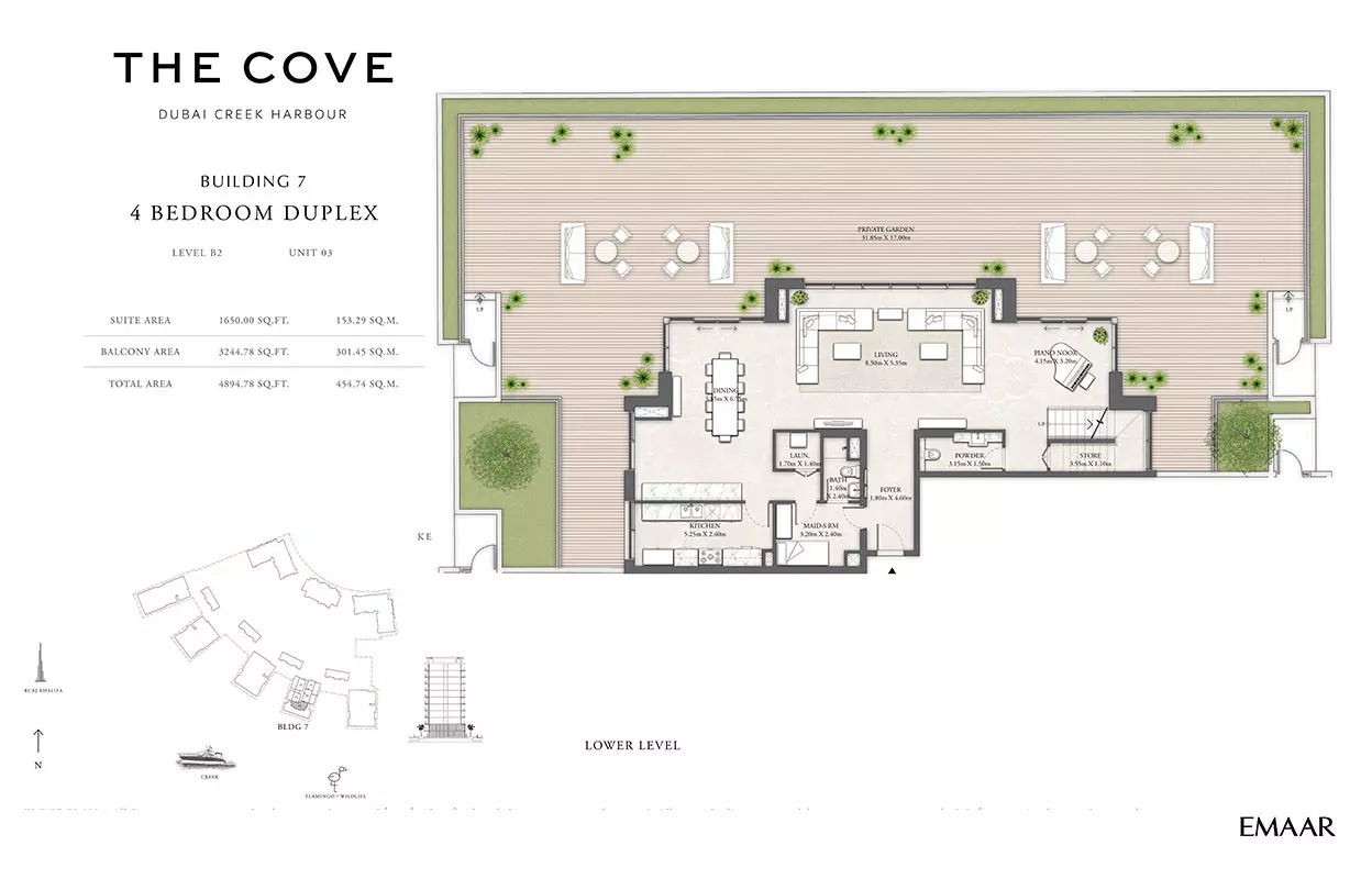 The Cove Phase 2 By Emaar Building 7 - Levels B2, Unit 03, 4 beds