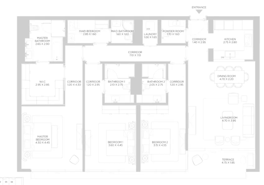 Rixos Phase 2 By Nakheel B2-Type F, 3 beds