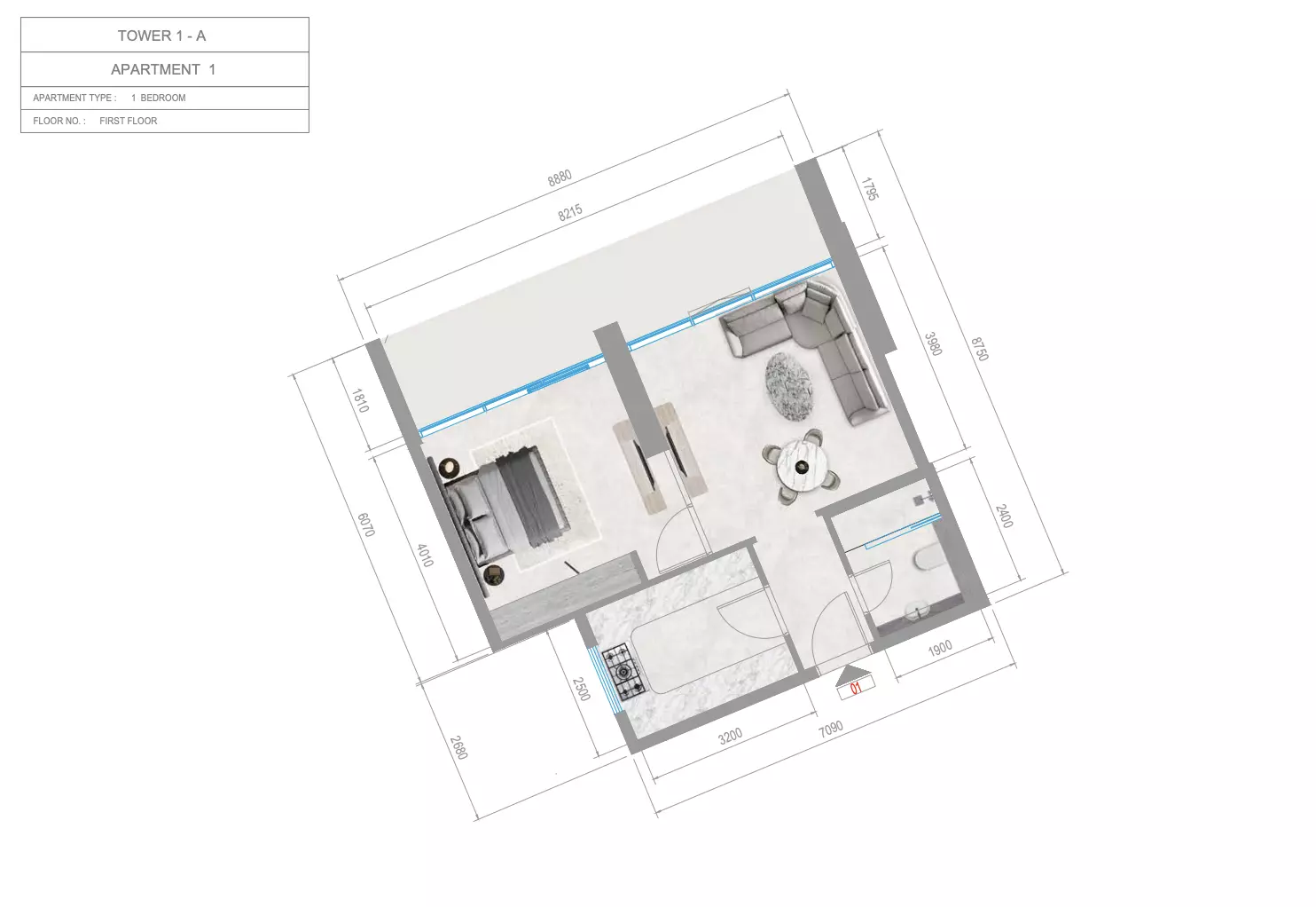 صورة مخطط ارضية الوحدة
