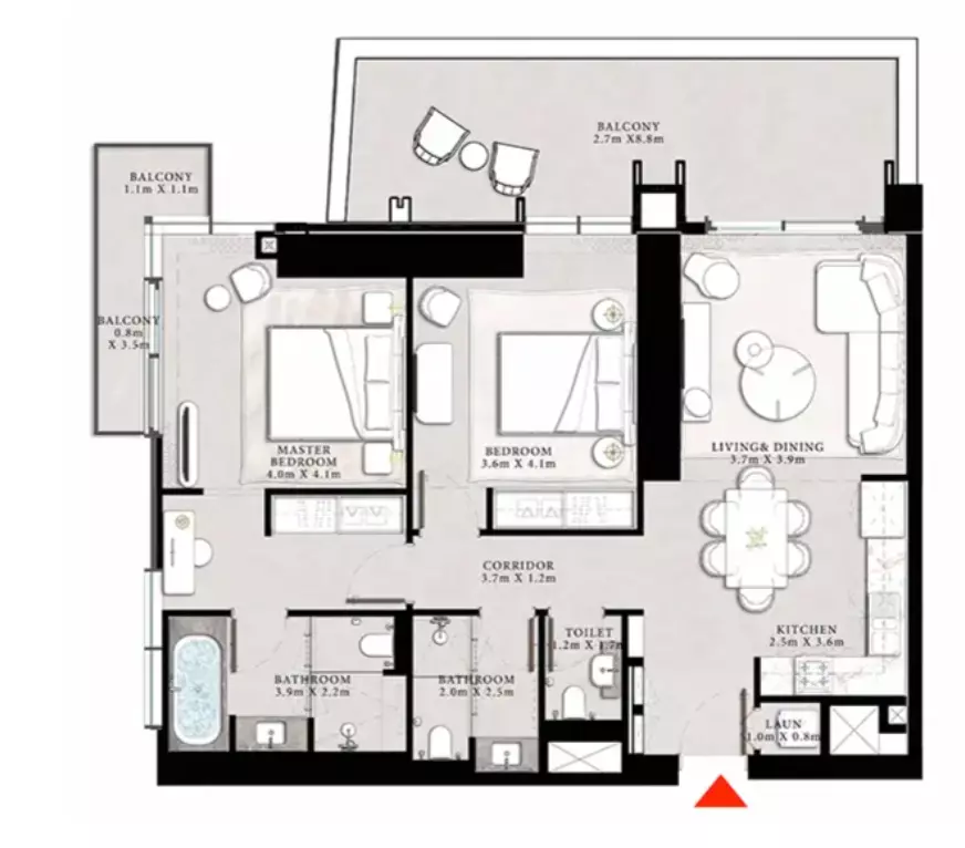 St Regis The Residences T2-Type D, 2 beds
