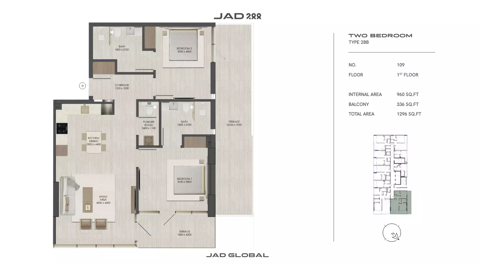 JAD288 - Type 2-Tower B Floor Plan