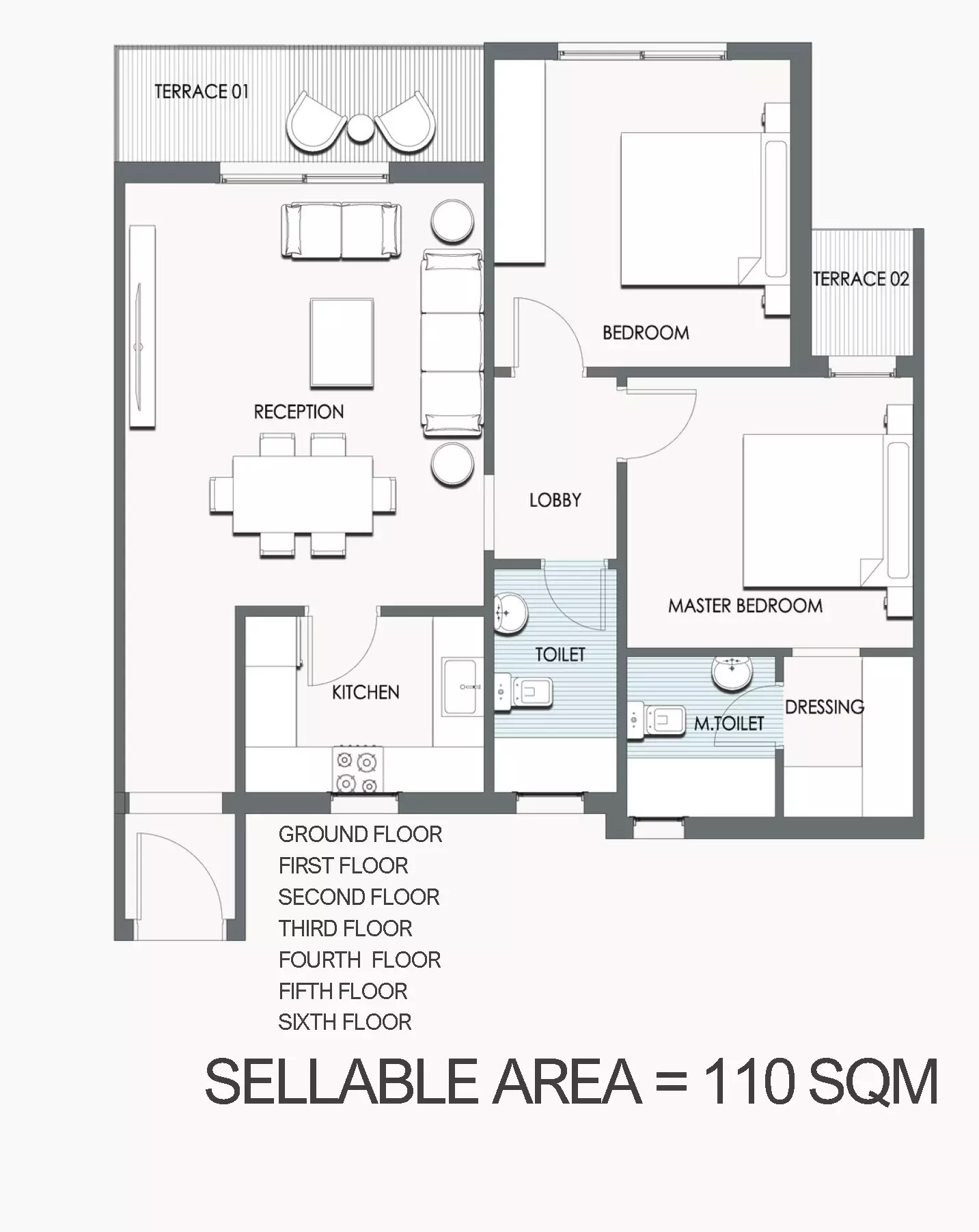 صورة مخطط ارضية الوحدة