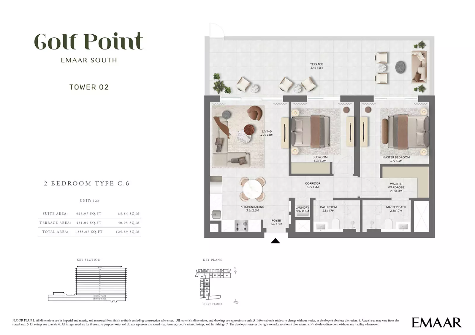 Golf Point Tower 2 - Type C-6, 2 beds