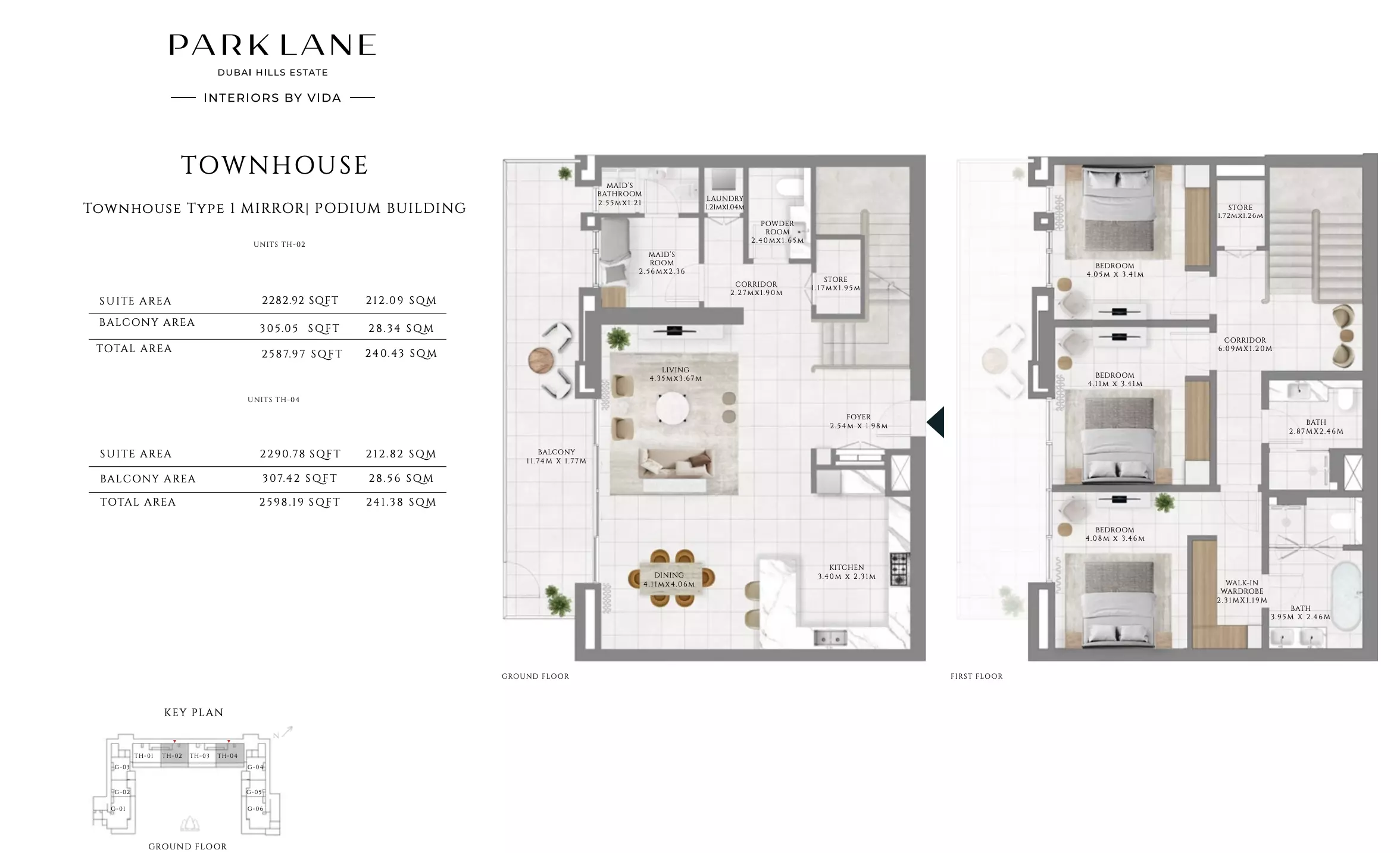 Park Lane Residences by Emaar Type 1 M - Podium Building, 3 beds