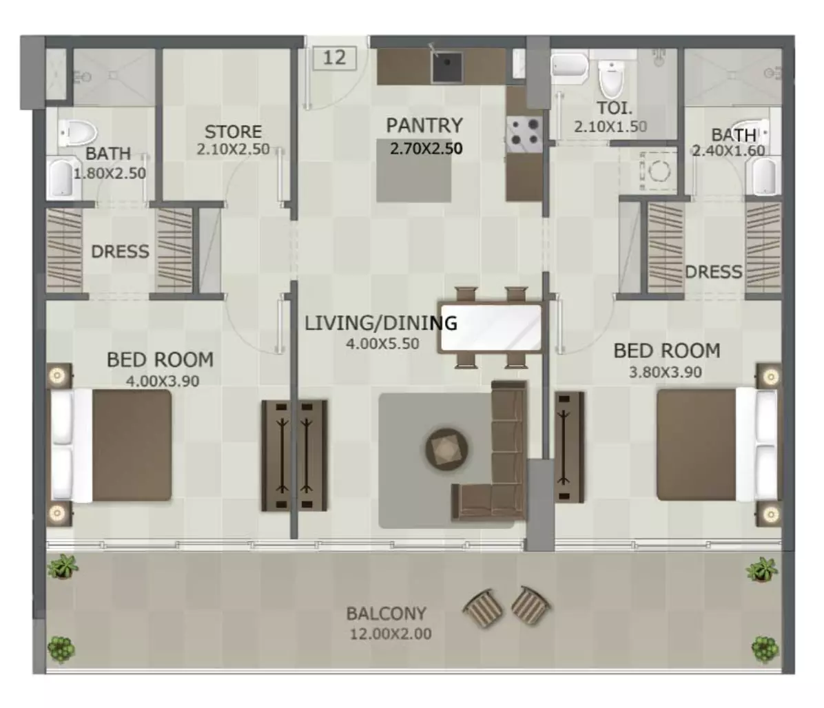 Unit floor plan image