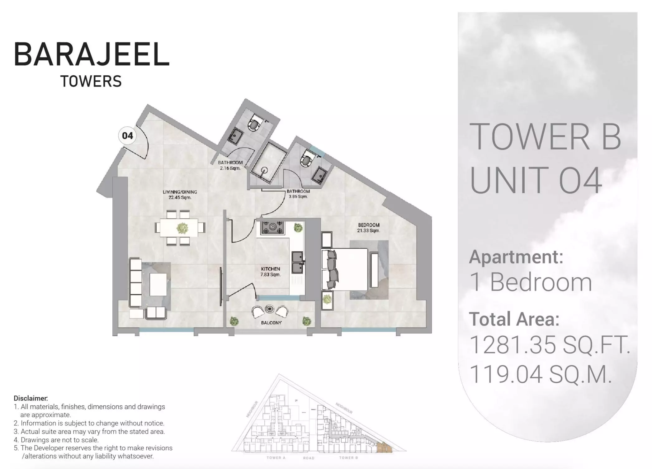 Barajeel Towers - Type 04-Tower B Floor Plan