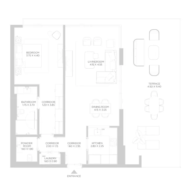 Rixos Phase 2 By Nakheel B2-Type D, 1 bed